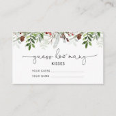 Winter evergreen raden hoeveel kissers brudal informatiekaartje (Voorkant)