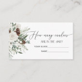 Winter evergreen raden hoeveel snoepjes kaart (Voorkant)