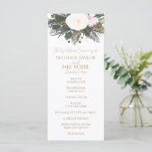 Winter Evergreen Wedding Ceremony Programme Programma (Staand voorkant)