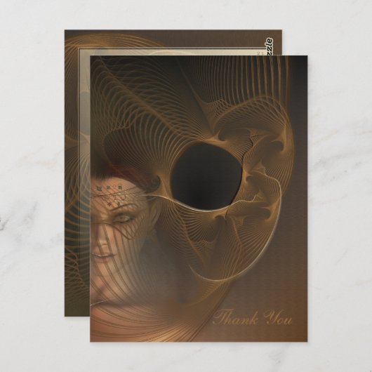 Winter Fae Fractal Art Briefkaart (Voorkant / Achterkant)