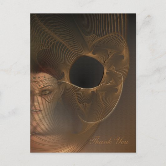 Winter Fae Fractal Art Briefkaart (Voorkant)