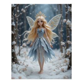 Winter Fairy Enchantment Perfect Poster