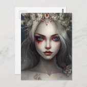 Winter Fairy Gotische Koningin Briefkaart (Voorkant / Achterkant)