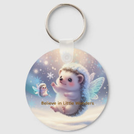 Winter Fairy Hedgehogs  – Cute Snowflake  Sleutelhanger