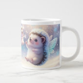 Winter Fairy Hedgehogs Mug – Cute Snowflake (Droite)