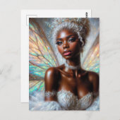 Winter Fairy With Dark Skin Briefkaart (Voorkant / Achterkant)