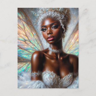 Winter Fairy With Dark Skin Briefkaart