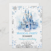 Winter Fairytale Castle party invitation (Devant / Derrière)