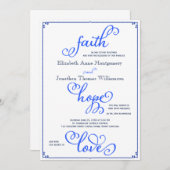 Winter Faith Hope Love Script Weddenschap Uitnodig Kaart (Voorkant / Achterkant)
