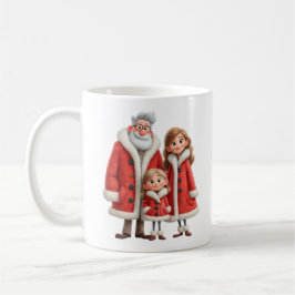 Winter Familie Premium Knus 3D Pixar Waterverf Koffiemok