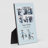 Winter Family Fun Kerstfeestdag Foto Fotoplaat (Zijkant)