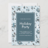 Winter Family Fun Kerstfeestdag Kaart (Voorkant)