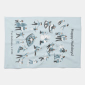 Winter Family Fun Kerstfeestdag Theedoek (Horizontaal)