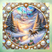 Winter Fantasy Window Cling Raamsticker (Vel 3)