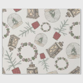Winter Farmhouse Cadeaupapier (Vlak)