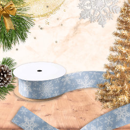 Winter Feestdagen Blauwe kerstsneeuwvlokken Lint