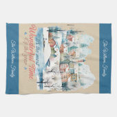 Winter Feestdagen Christmas Aangepaste naam Theedoek (Horizontaal)