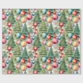 Winter Feestdagen Decor Cadeaupapier (Vlak)