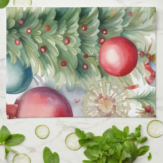 Winter Feestdagen Decor Theedoek (Gevouwen)