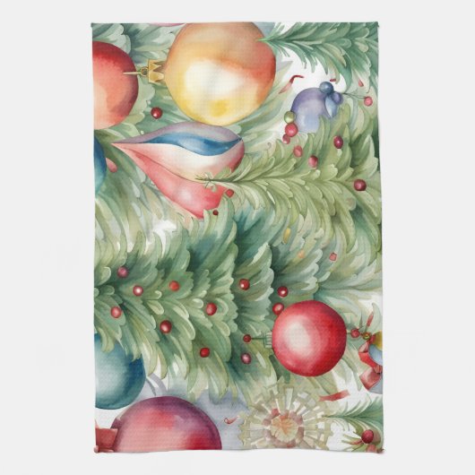 Winter Feestdagen Decor Theedoek (Verticaal)