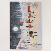 Winter Feestdagen kerstdorp Legpuzzel (Verticaal)