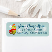 Winter Feestdagen Owl Etiket (Insitu)