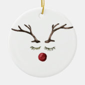 Winter feestdagen Rudolph Keramisch Ornament (Voorkant)