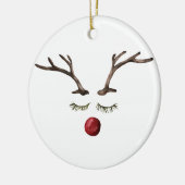 Winter feestdagen Rudolph Keramisch Ornament (Links)
