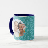 Winter Feestdagen Snowflake kerstfoto Mok Gift (Voorkant links)