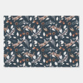 Winter Festive Rabbits Inpakpapier Vel (Voorkant 3)