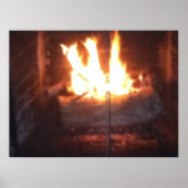 Winter Fireplace Poster (Voorkant)