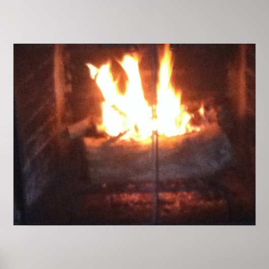Winter Fireplace Poster (Voorkant)