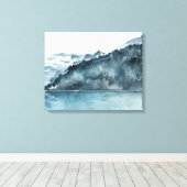 Winter Fjords Canvas Afdruk (Insitu (Houten vloer))