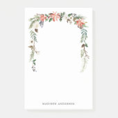 Winter Floral | Aangepaste feestdag Post-it® Notes (Voorkant)