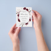 Winter Floral Baby shower | Begrotingsbrochure Flyer (Hand)