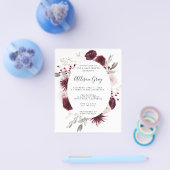Winter Floral Baby shower | Begrotingsbrochure Flyer (Enkel)