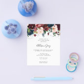 Winter Floral Baby shower | Begrotingsbrochure Flyer (Enkel)
