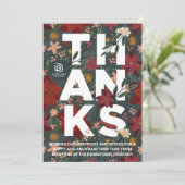 Winter Floral Bedankt Business Holiday Card Feestdagenkaart (Staand voorkant)