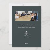 Winter Floral Bedankt Business Holiday Card Feestdagenkaart (Achterkant)