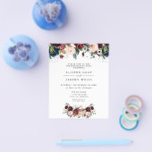 Winter Floral Engagement Party Flyer (Enkel)