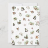 Winter Floral Greenery Baby shower Kaart (Achterkant)