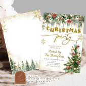 Winter Floral kerstfeest Kaart