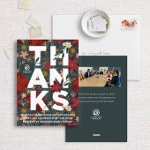 Winter Floral Merci carte de vacances d'affaires