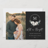 Winter Floral Monogram Hoop Wreatfoto (Voorkant)