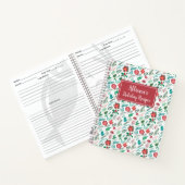 Winter Floral Pattern Holiday Recipbook Cookbook Notitieboek (Binnen)