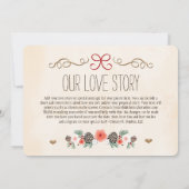 Winter Floral Pine Cone Kerstmis behalve datum Save The Date (Achterkant)