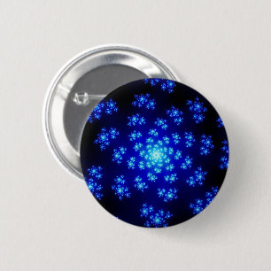 Winter Floral Sprinkles Ronde Button 5,7 Cm