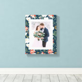 Winter Floral | Vakantie Canvas Afdruk (Insitu (Houten vloer))