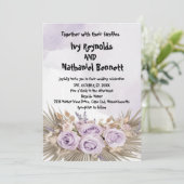 Winter Floral Waterverf bruiloft Kaart (Staand voorkant)