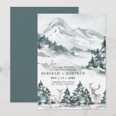 Winter Floral Waterverf | De foto bewaart de Datum Save The Date (Voorkant / Achterkant)